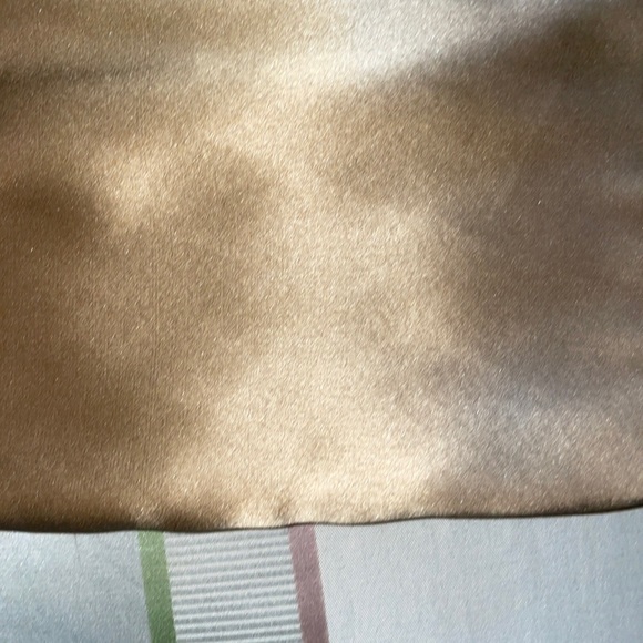 Nwot Ombré Beaded Sequin Silk Gown Long size 6Champagne W/Slit & Kick Pleat - Picture 4 of 9